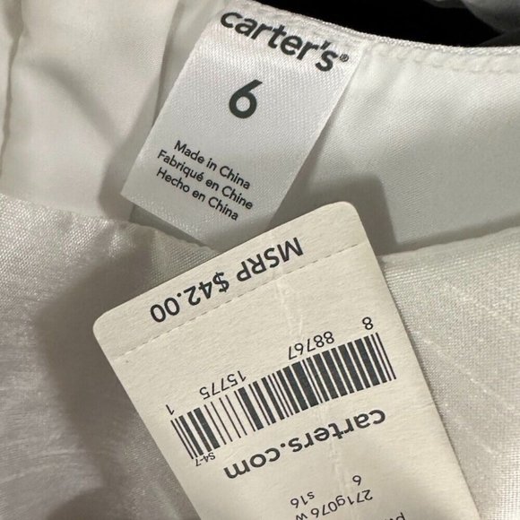 Carters short sleeve party dress SIZE 6 BRAND NEW! - Picture 2 of 3